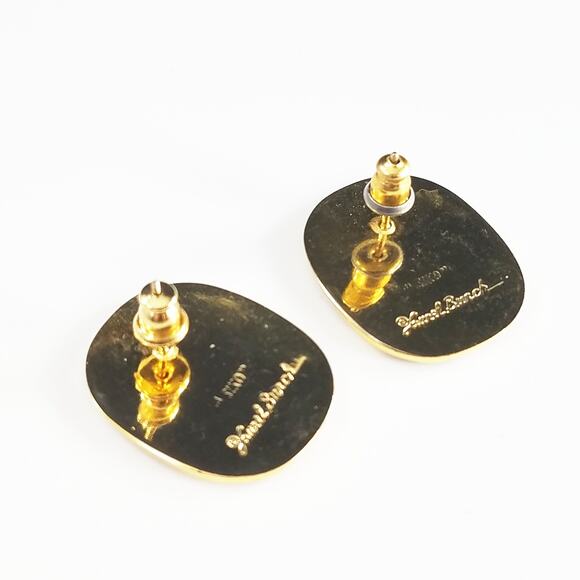 Vintage Laurel Burch "Eiko" Mask Earrings, Red Tribal Pierced Earrings, 1990s - Picture 6 of 10